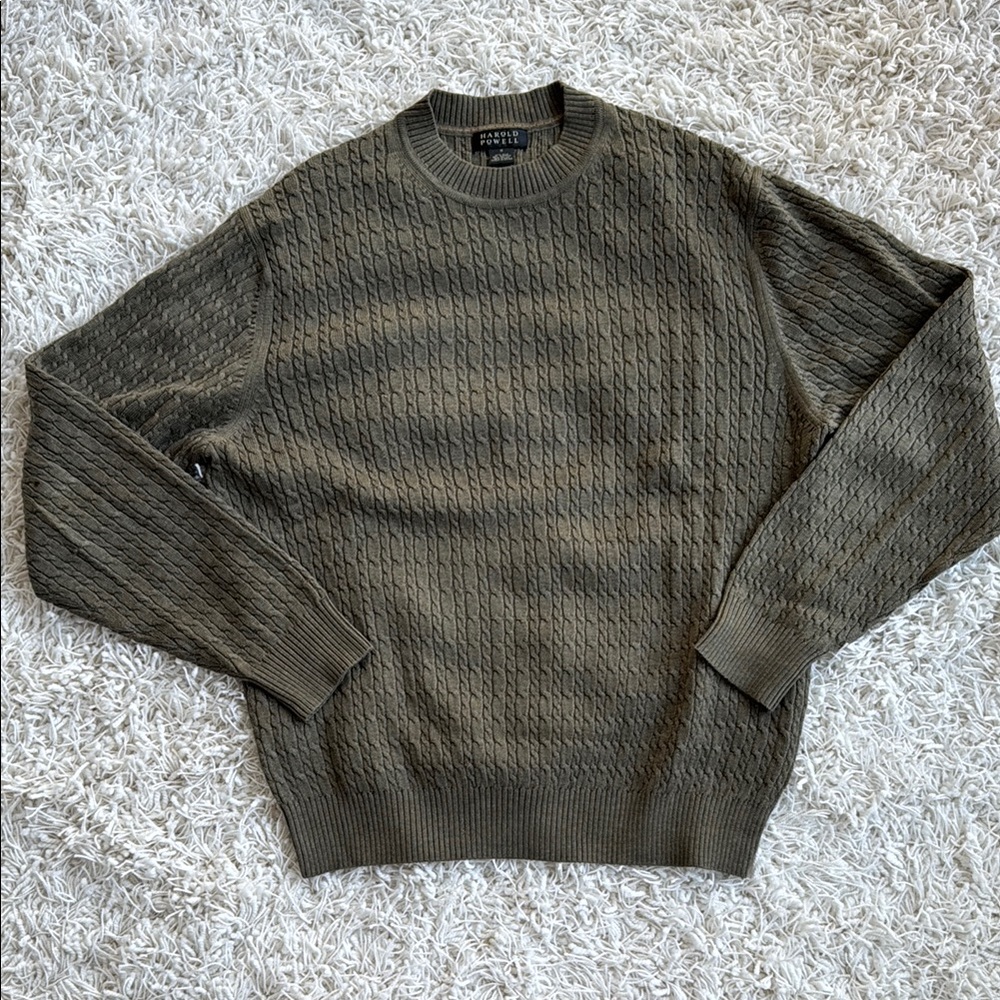 Men's Green Cable knit Sweater